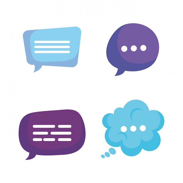 Group of speech bubbles