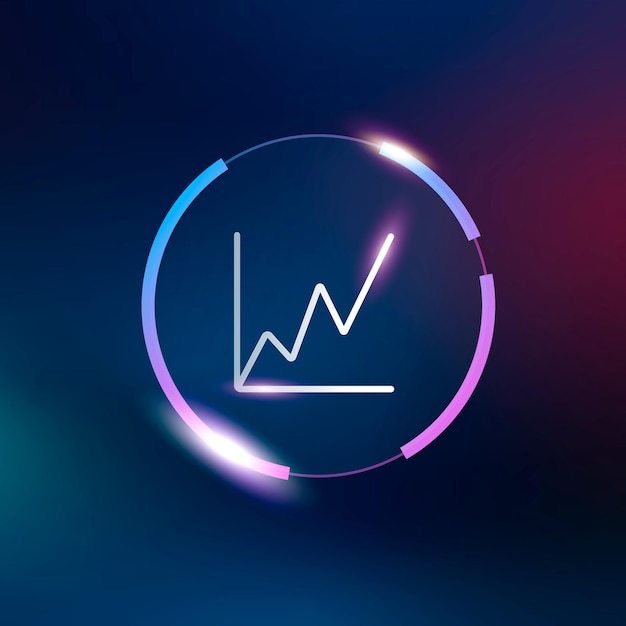 Free Vector growing graph icon business analytics chart symbol