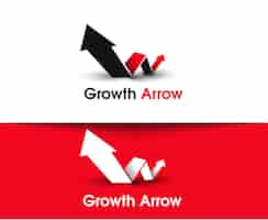 Free vector growth arrow logo template design