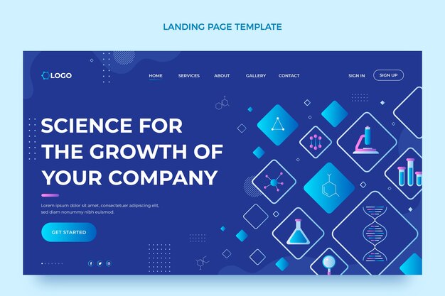 Growth of company science landing page