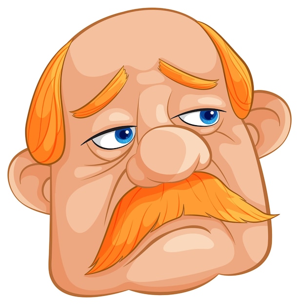 Grumpy Old Man Cartoon Character