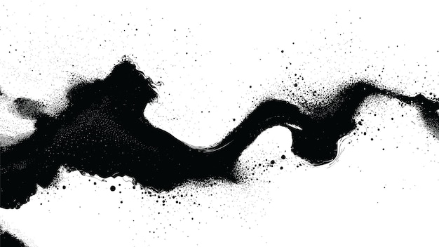 Free Vector grunge brush rough ink black stroke