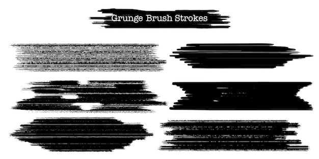 Grunge brush strokes collection