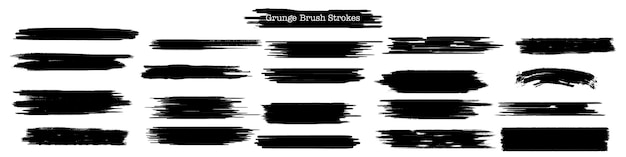 Grunge brush strokes collection