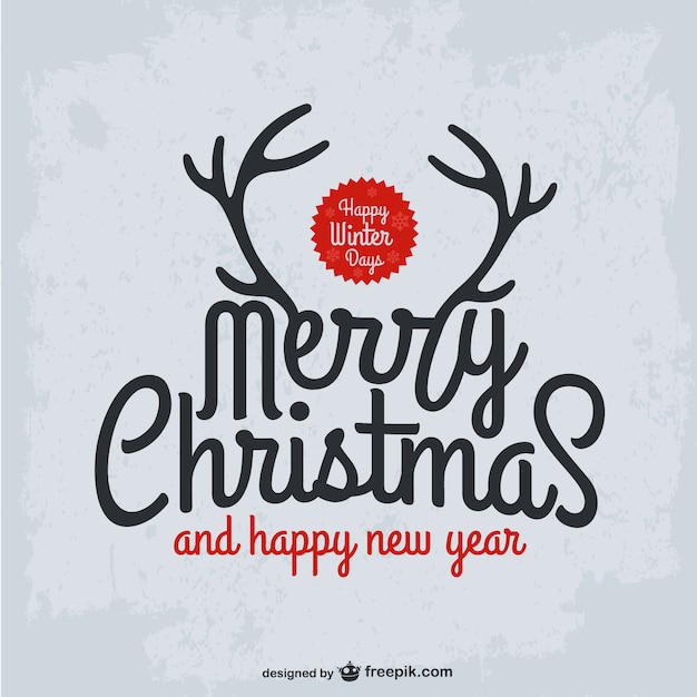 Free Vector grunge christmas card