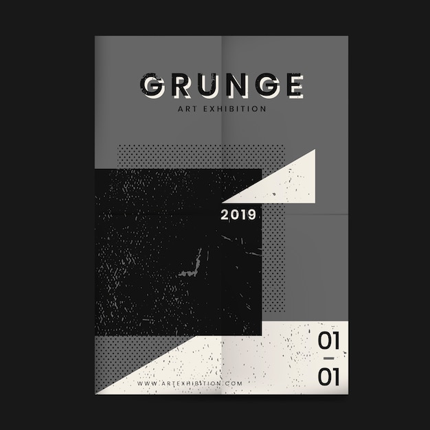 Free Vector grunge distressed texture poster