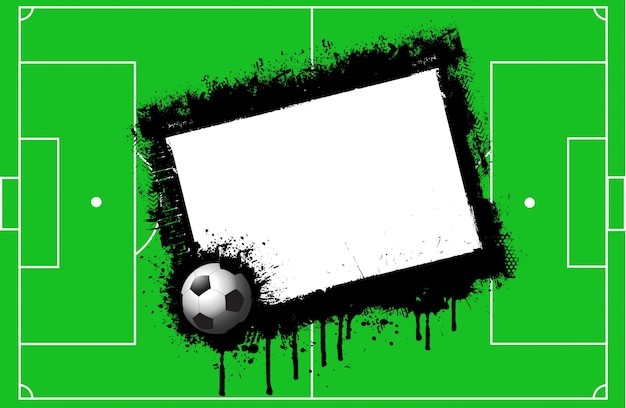 Free Vector grunge football pitch background with space for text