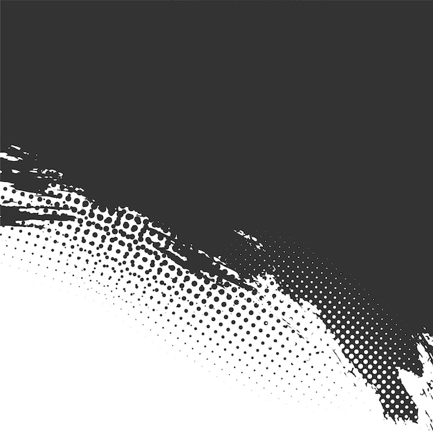 Grunge halftone background in black and white color