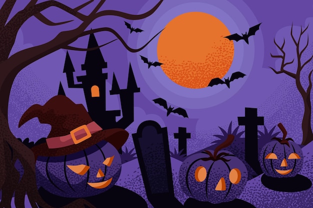 Free Vector grunge halloween background