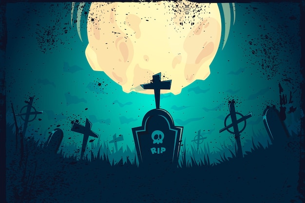 Free Vector grunge halloween background