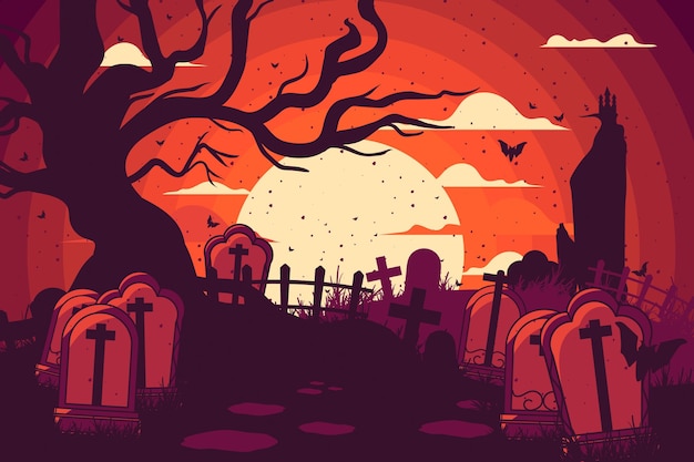 Free Vector grunge halloween wallpaper