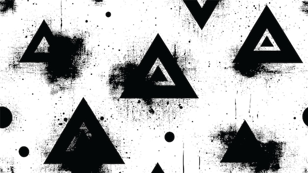 Free Vector grunge paint black geometric triangle