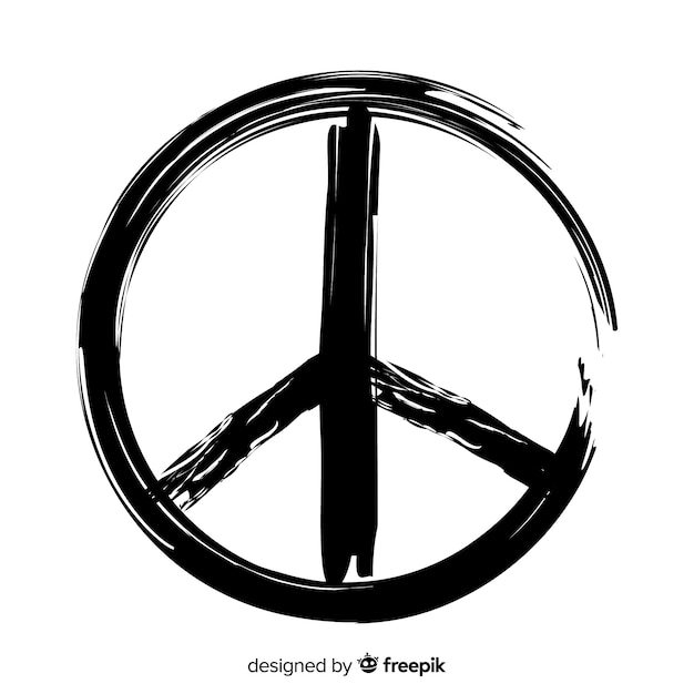 Grunge peace sign