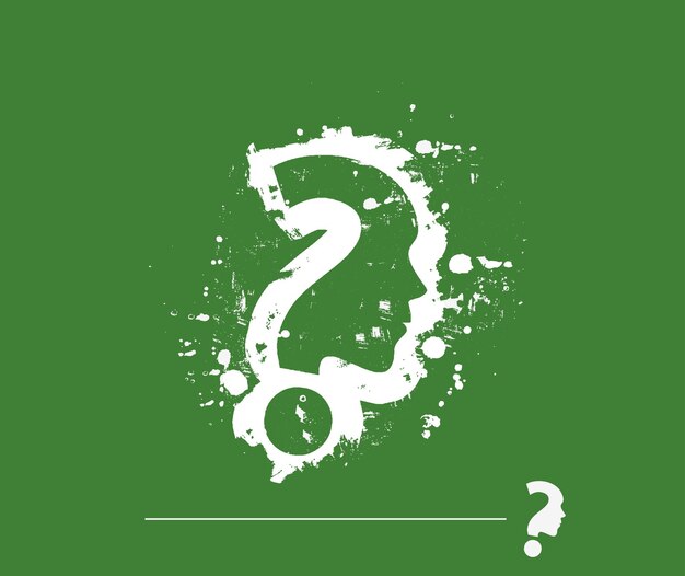 Grunge Question Mark Vector Design