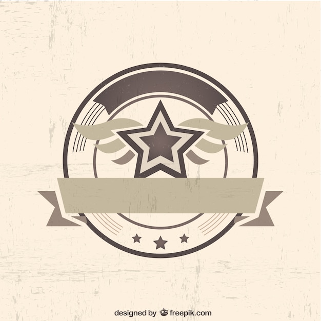 Free Vector grunge star emblem 