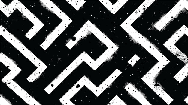 Free vector grunge stroke maze shape pattern