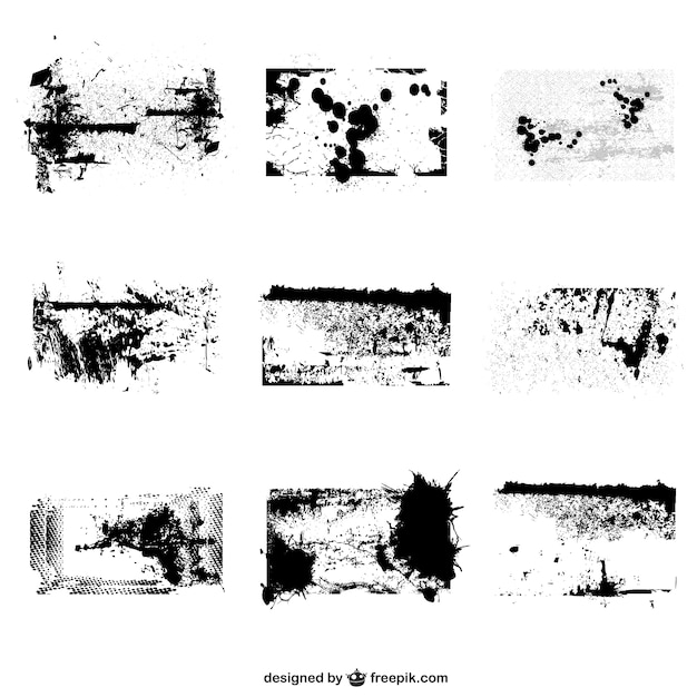 Free Vector grunge texture backgrounds set 