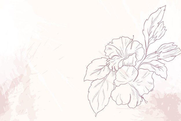 Grungy style abstract sketch of spring season flower background