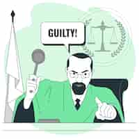 Free vector guilty concept illustration