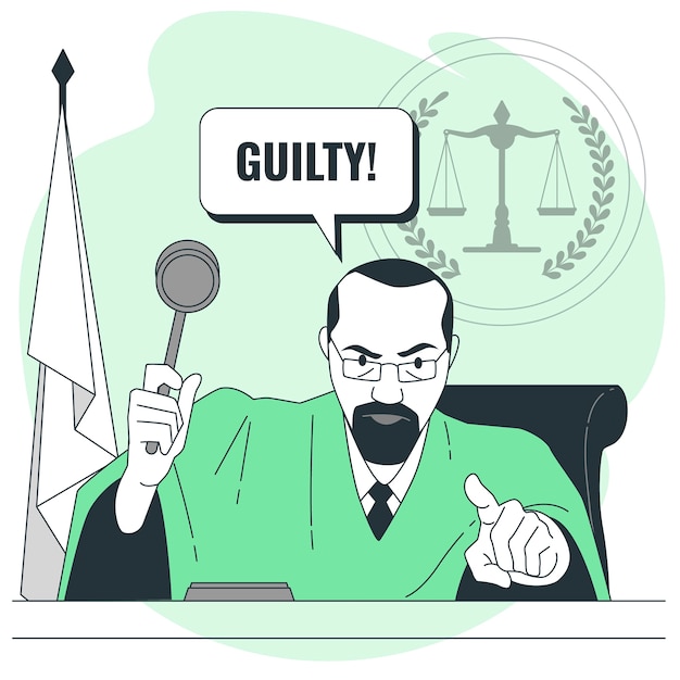 Free Vector guilty concept illustration