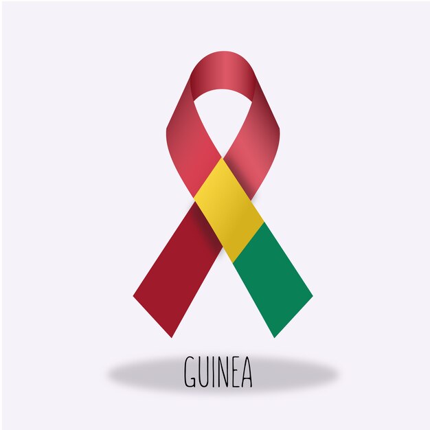 Guinea flag ribbon design