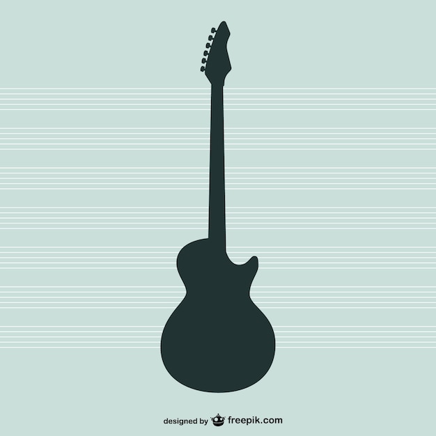 Guitar silhouette