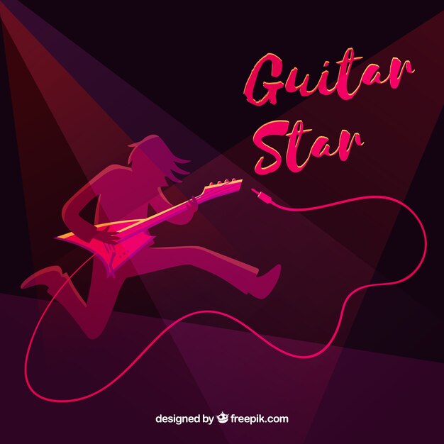 Guitarist silhouette background