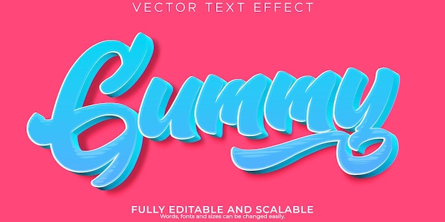 Gummy candy text effect editable sugar and jelly text style