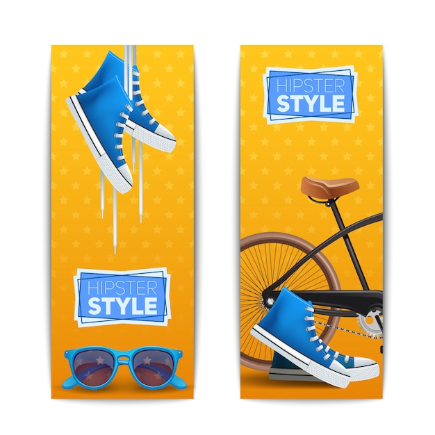 Free Vector gumshoes banner vertical