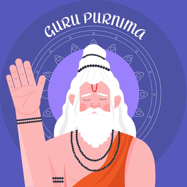 Free vector guru purnima celebration illustration