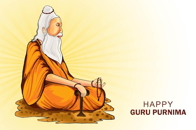 Free Vector guru purnima festival celebrated in india holiday background