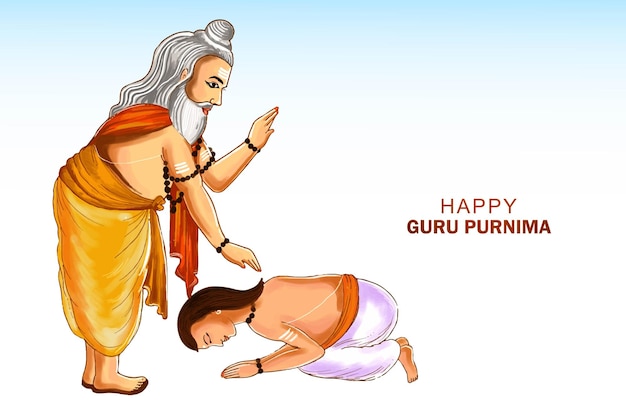 Guru Purnima festival celebrated in India holiday card background