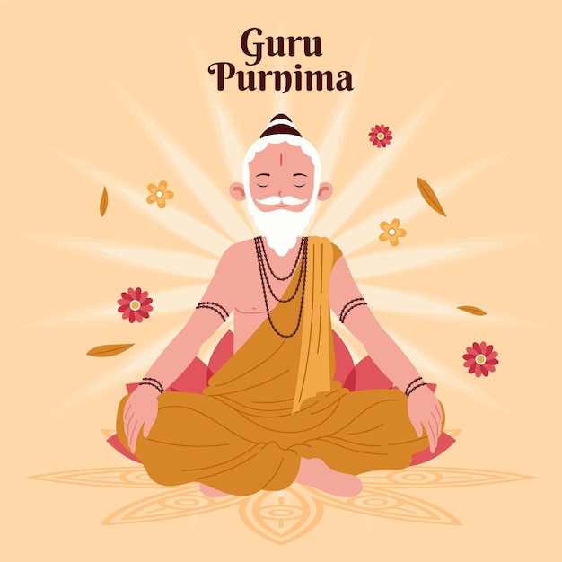 Guru purnima illustration