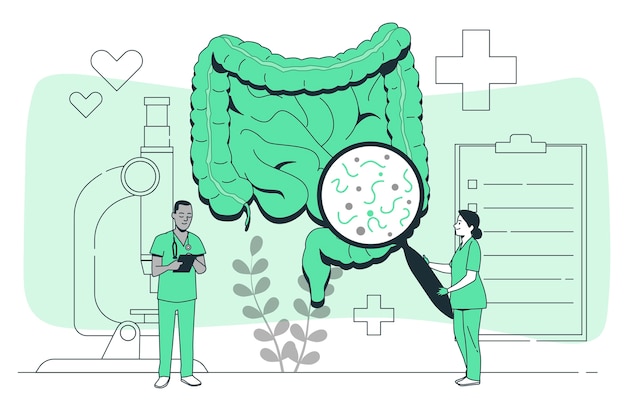 Gut health concept illustration