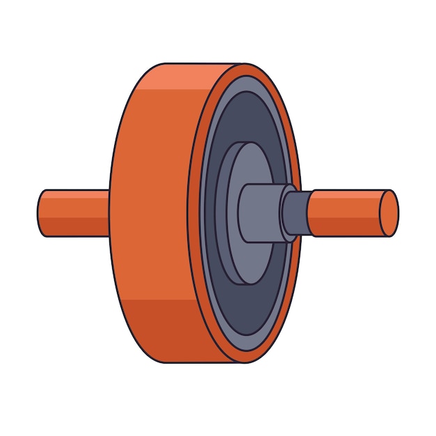 Free Vector gym abs wheel sport icon isolated