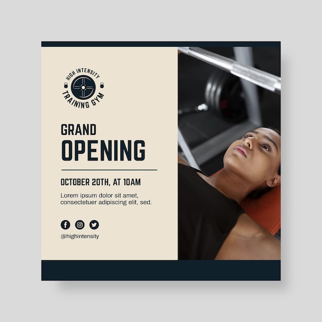 Gym  banner template design