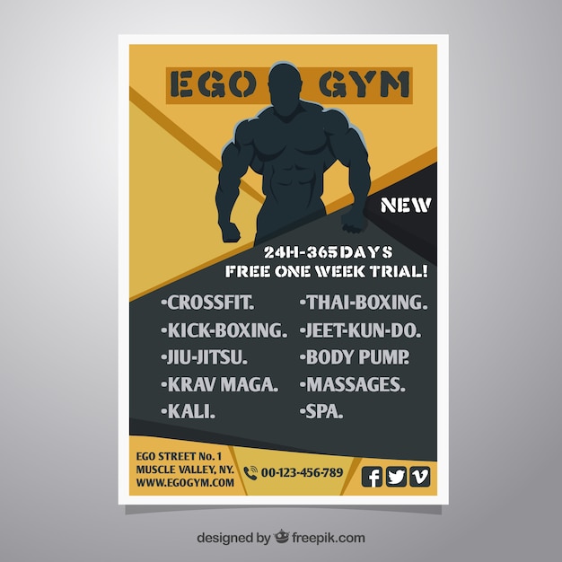 Free Vector gym cover template