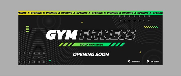 Gym  facebook cover template design