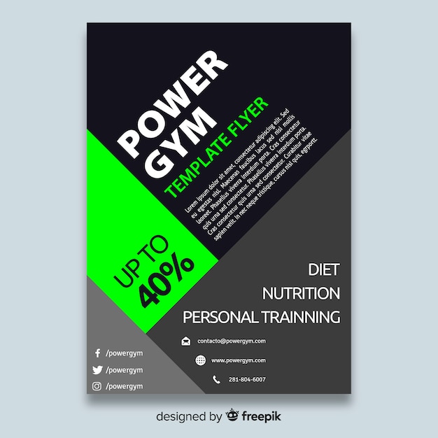 Gym flyer brochure