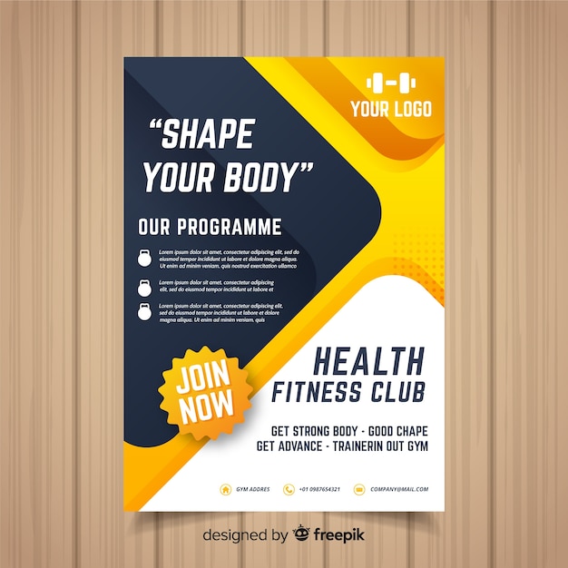 Gym flyer template