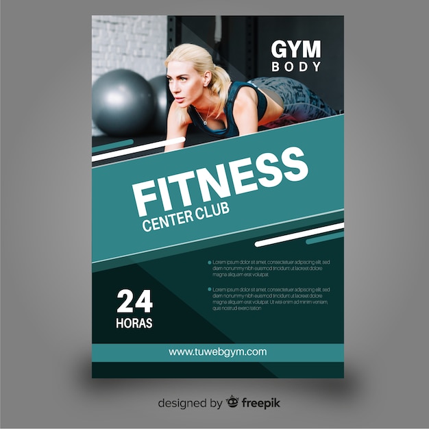 Free Vector gym flyer template