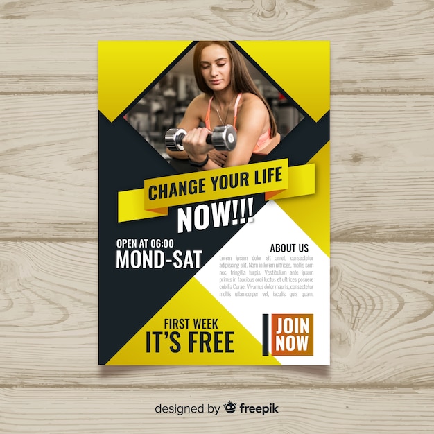 Gym flyer template