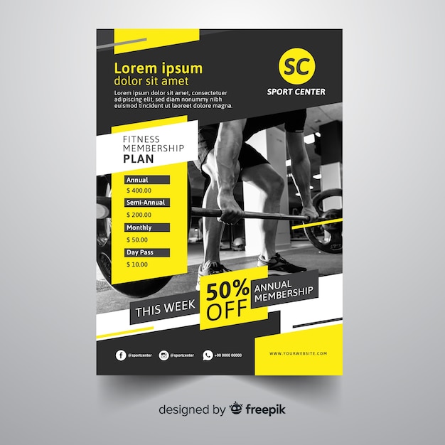 Gym flyer template