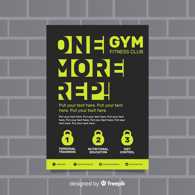 Gym flyer template