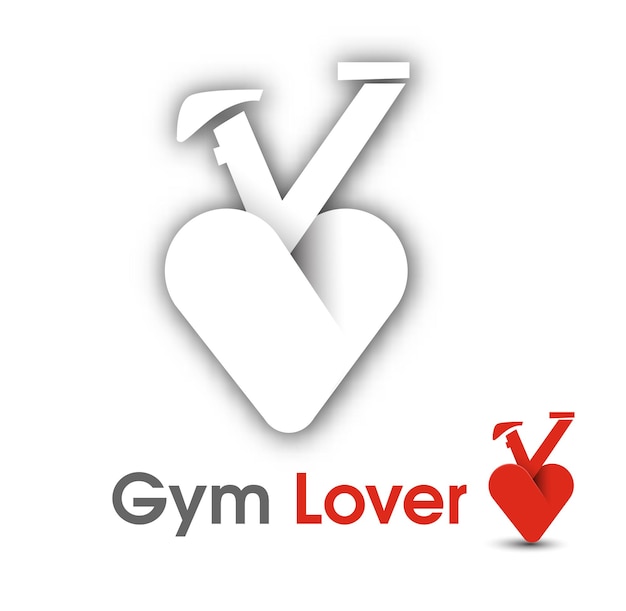 Free vector gym lover branding identity corporate vector logo design