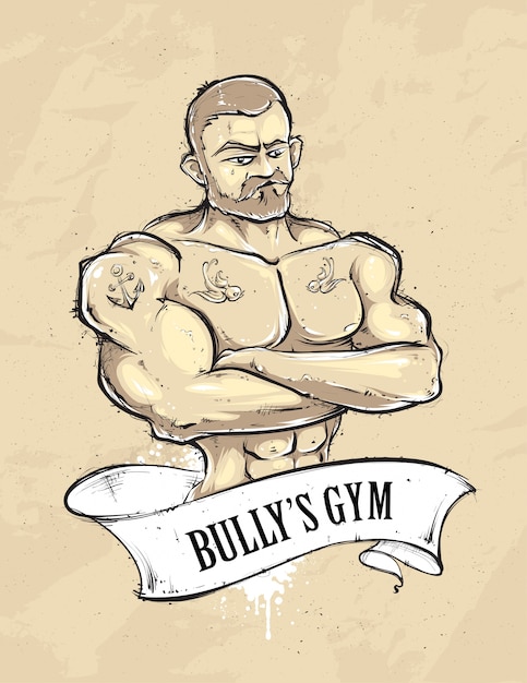 Free vector gym man background