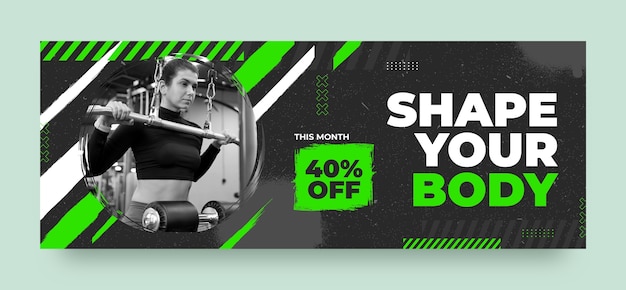 Free Vector gym template design