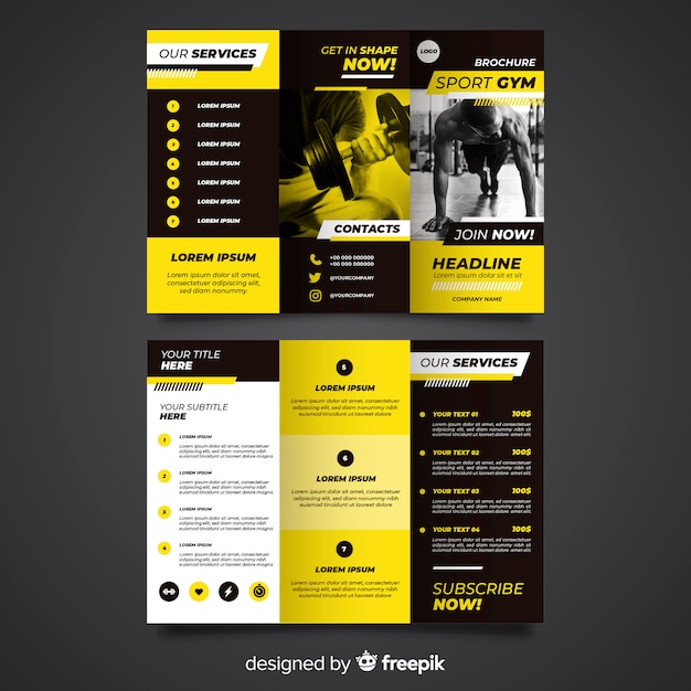 Gym trifold brochure