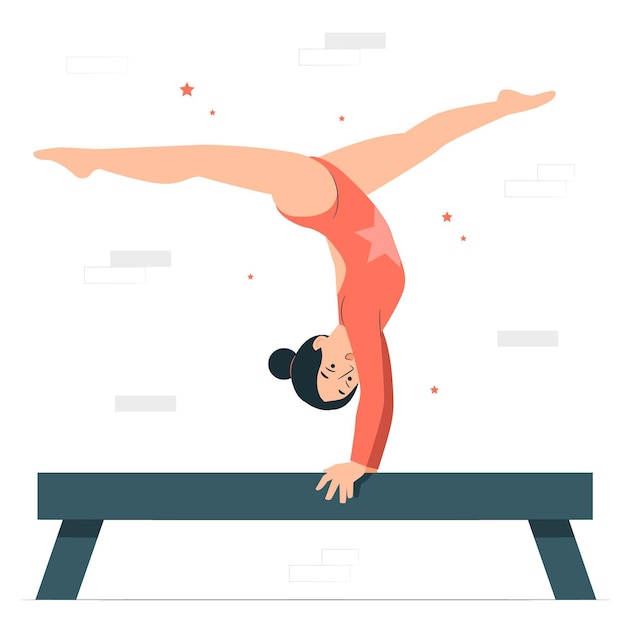 Free Vector gymnastic concept illustration