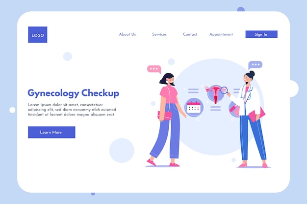 Gynecology checkup - landing page